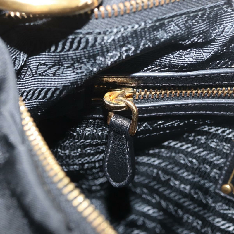 【日本直送】PRADA 黑色金色尼龍單肩包,正品 yk20420SAM-22