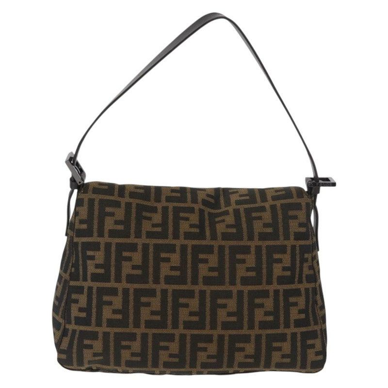 【日本直送】FENDI Zucca帆布Mamma Baguette單肩包 黑色棕色 正品 yk20443SAM-1