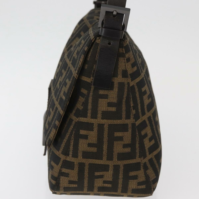 【日本直送】FENDI Zucca帆布Mamma Baguette單肩包 黑色棕色 正品 yk20443SAM-2