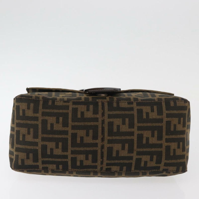 【日本直送】FENDI Zucca帆布Mamma Baguette單肩包 黑色棕色 正品 yk20443SAM-4