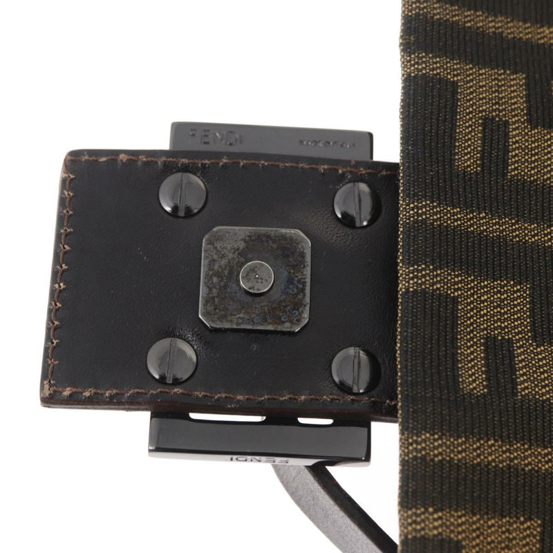 【日本直送】FENDI Zucca帆布Mamma Baguette單肩包 黑色棕色 正品 yk20443SAM-8