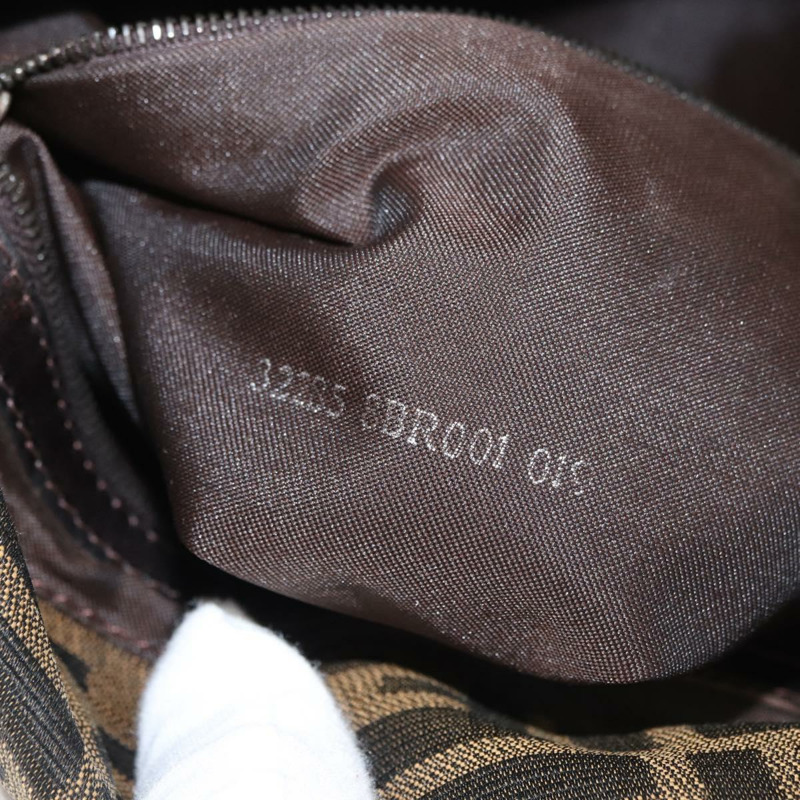 【日本直送】FENDI Zucca帆布Mamma Baguette單肩包 黑色棕色 正品 yk20443SAM-10