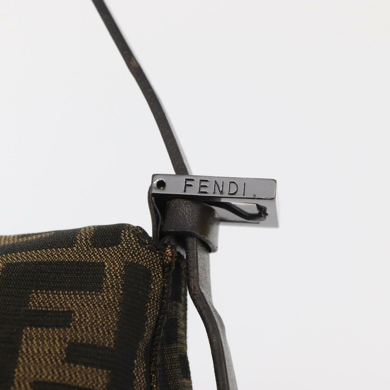 【日本直送】FENDI Zucca帆布Mamma Baguette單肩包 黑色棕色 正品 yk20443SAM-17