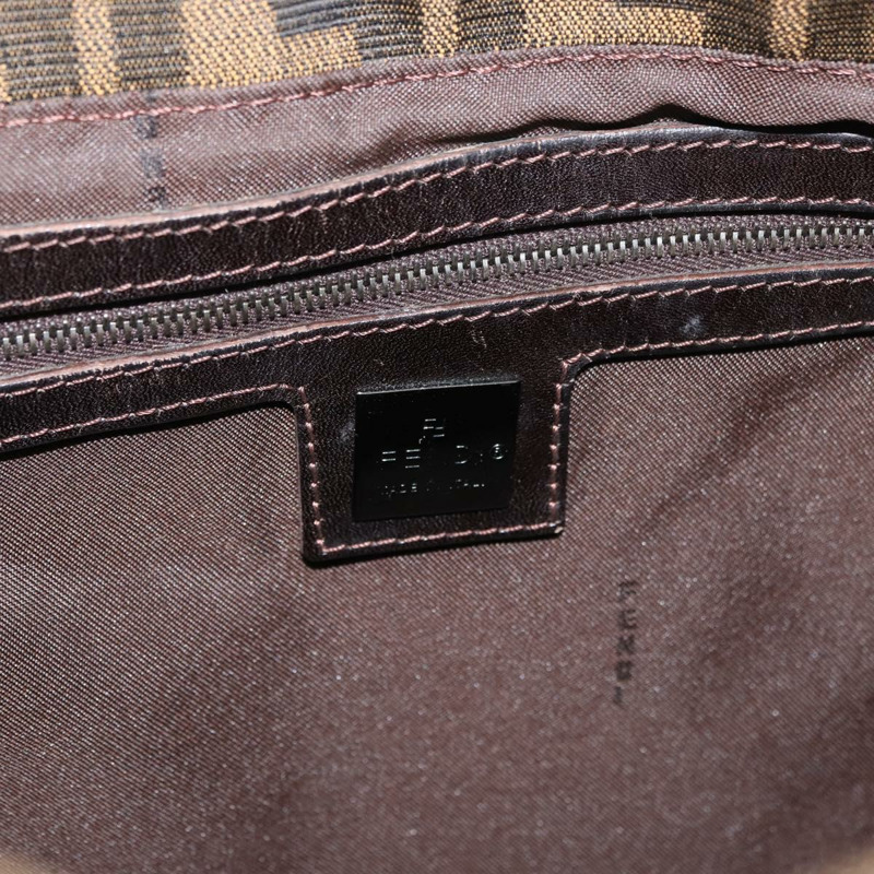 【日本直送】FENDI Zucca帆布Mamma Baguette單肩包 黑色棕色 正品 yk20443SAM-20