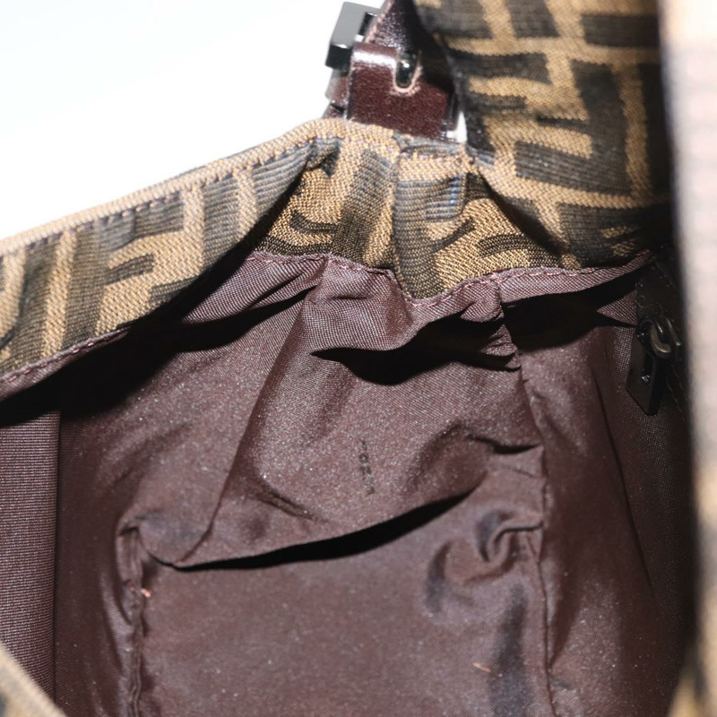 【日本直送】FENDI Zucca帆布Mamma Baguette單肩包 黑色棕色 正品 yk20443SAM-22