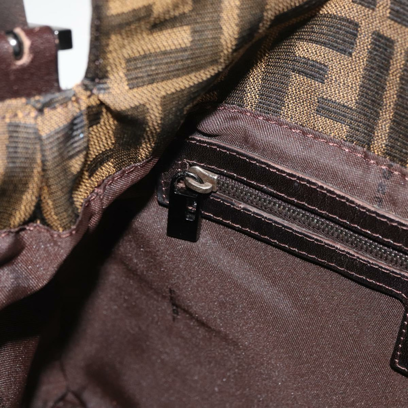 【日本直送】FENDI Zucca帆布Mamma Baguette單肩包 黑色棕色 正品 yk20443SAM-23