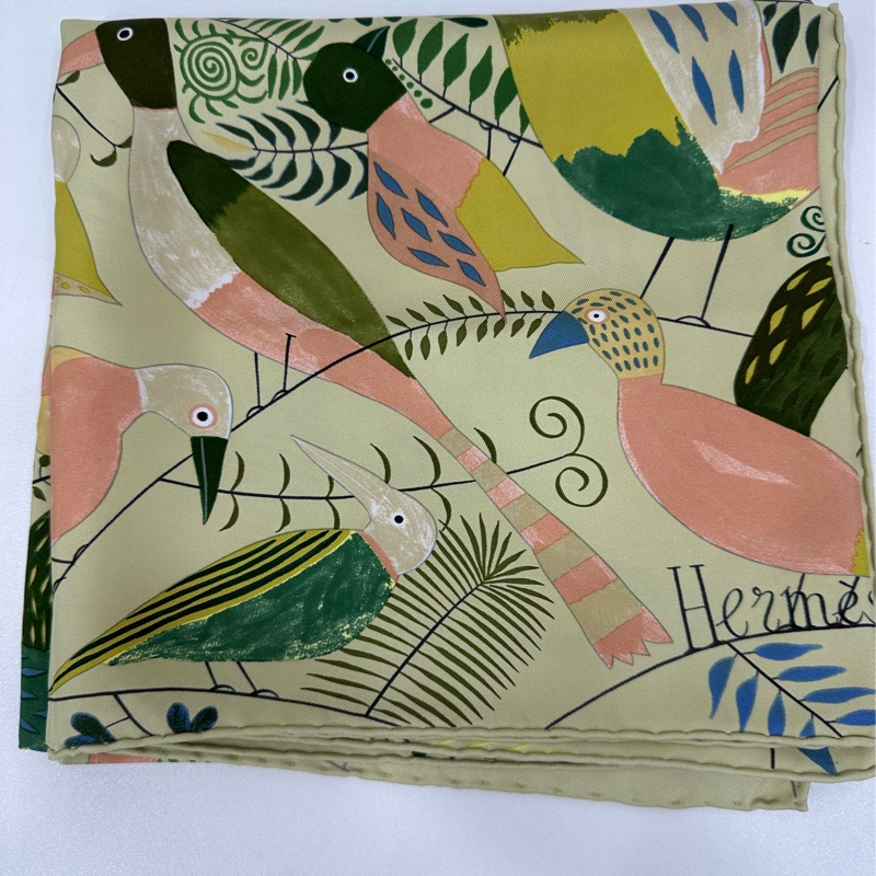 Hermes 愛馬仕 絲巾 鳥兒的舞會 90*90cm-1