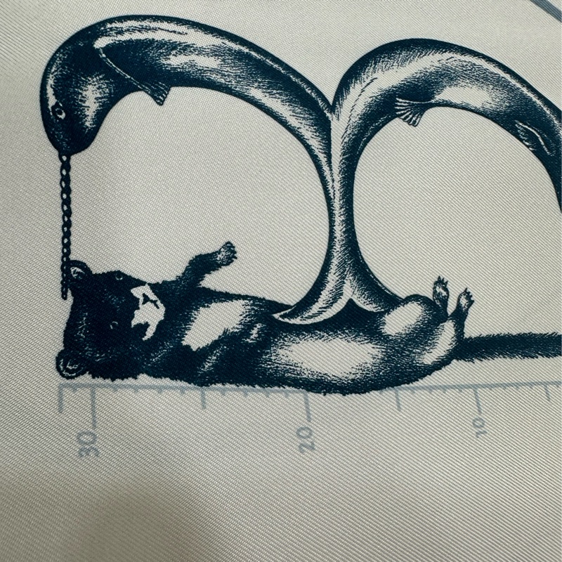 Hermes 愛馬仕 動物字母表系列 絲巾90*90-3