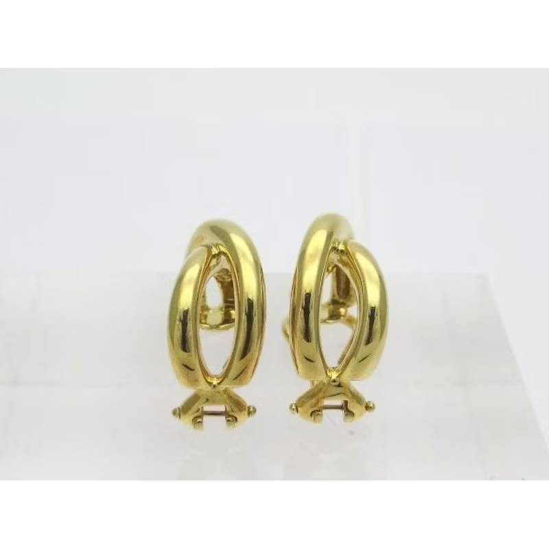 Tiffany & Co. Paloma Picasso 18K金 交織黃金古董耳環 耳夾-1
