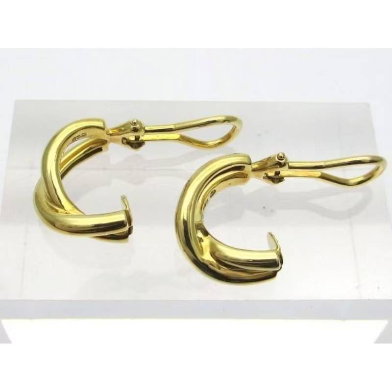 Tiffany & Co. Paloma Picasso 18K金 交織黃金古董耳環 耳夾-3