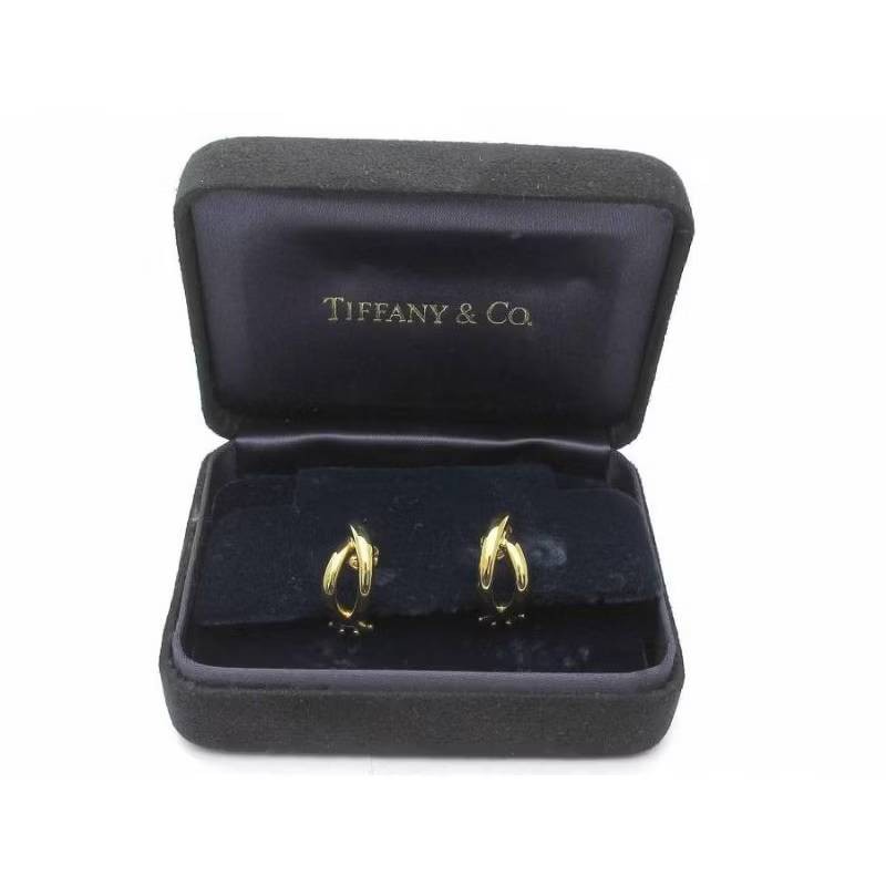 Tiffany & Co. Paloma Picasso 18K金 交織黃金古董耳環 耳夾-8
