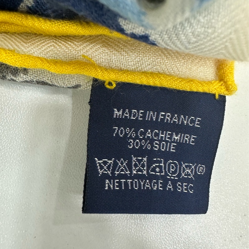 Hermes Chevaux de la Collection 圍巾 材質:70%羊絨+30%真絲 100*100-2