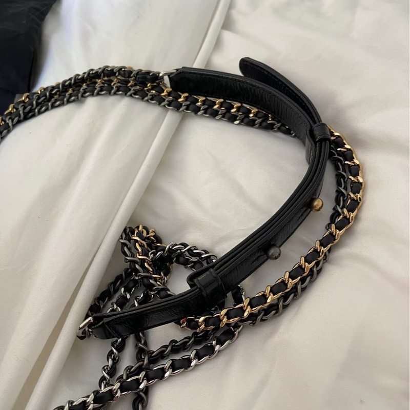 奶油爆款🧈CHANEL米色流浪小號鏈條包-4