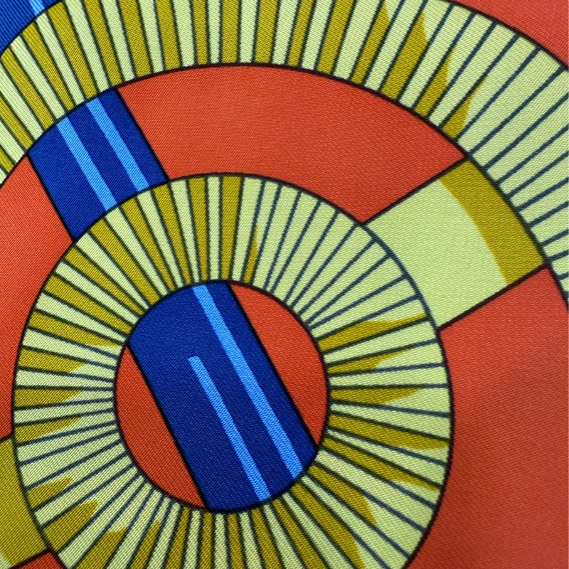 Hermes 愛馬仕 鏈條真絲絲巾,140x140cm-3