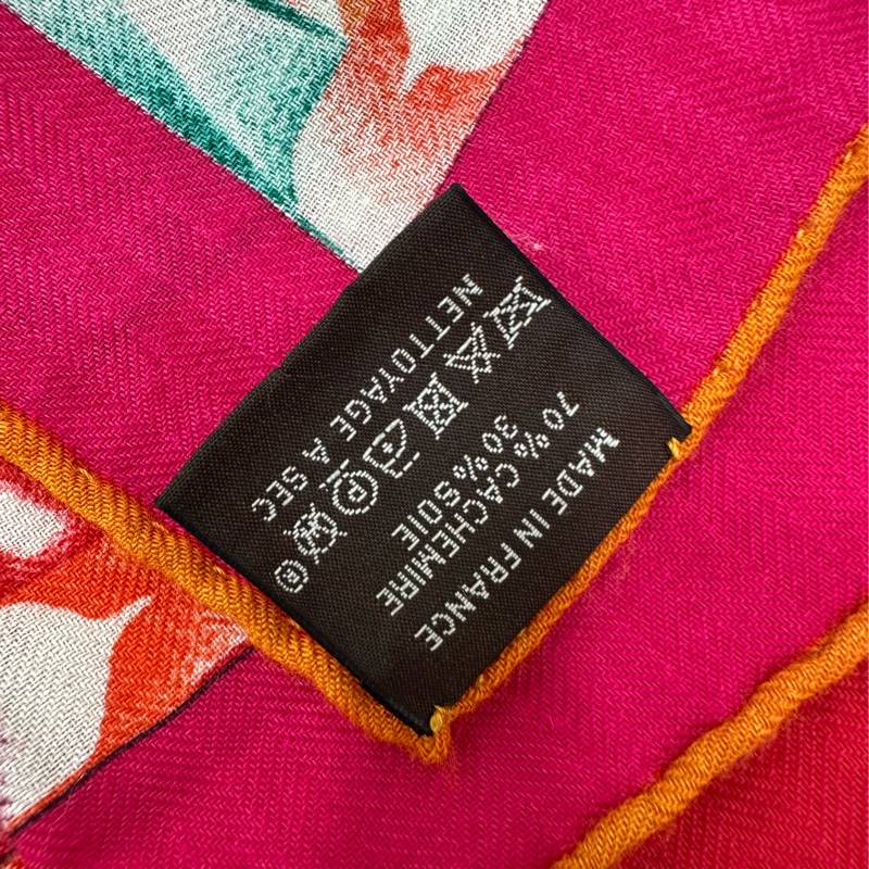 Hermes 愛馬仕絲巾 波普式晚禮服 真絲羊絨 尺寸140*140-4