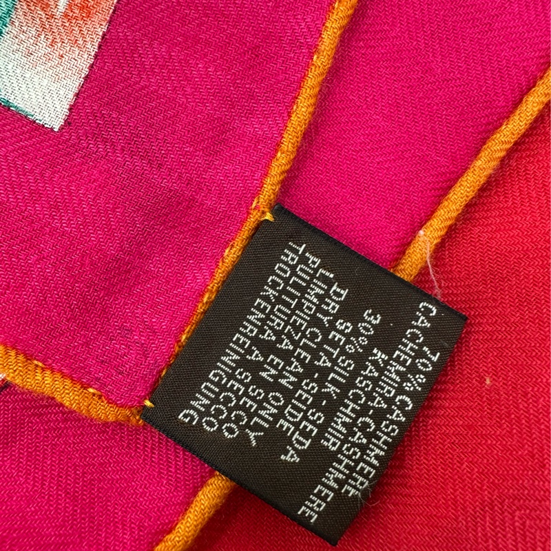 Hermes 愛馬仕絲巾 波普式晚禮服 真絲羊絨 尺寸140*140-5