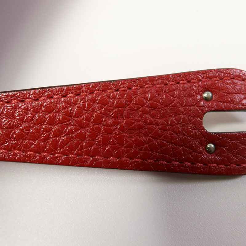 HERMES Clemence皮革Lindy 26手挽肩背兩用袋Rouge Garance-6