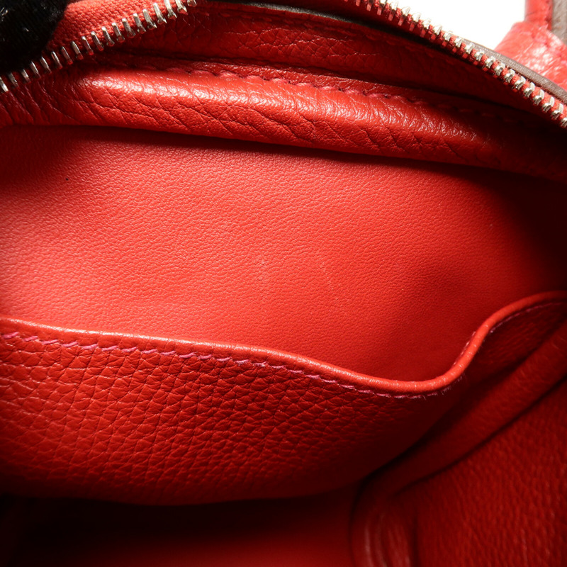 HERMES Clemence皮革Lindy 26手挽肩背兩用袋Rouge Garance-15