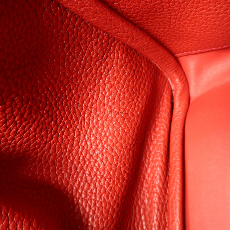HERMES Clemence皮革Lindy 26手挽肩背兩用袋Rouge Garance-16