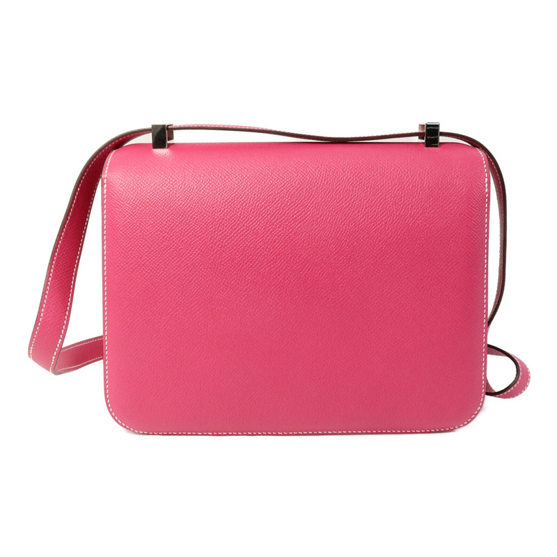 HERMES Epsom皮革Constance 24肩背袋Rose Tyrien-2