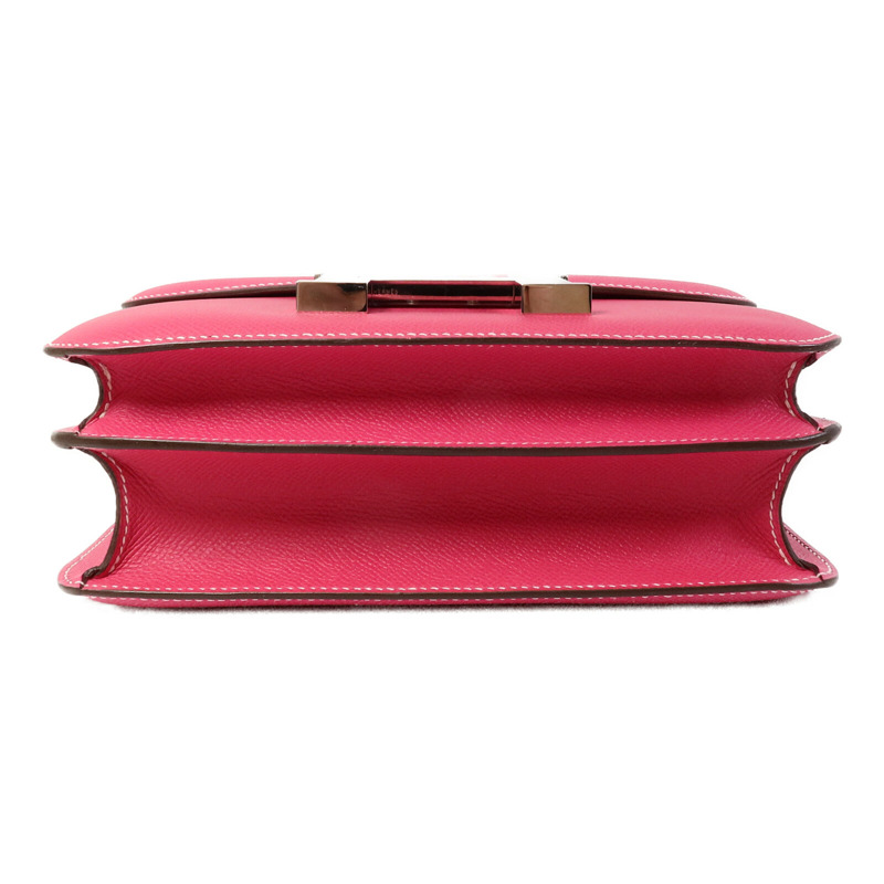 HERMES Epsom皮革Constance 24肩背袋Rose Tyrien-3