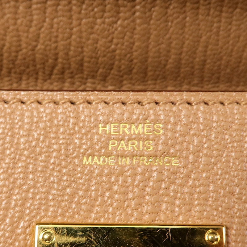 HERMES Chevre皮革Kelly To Go肩背袋Quebracho-5