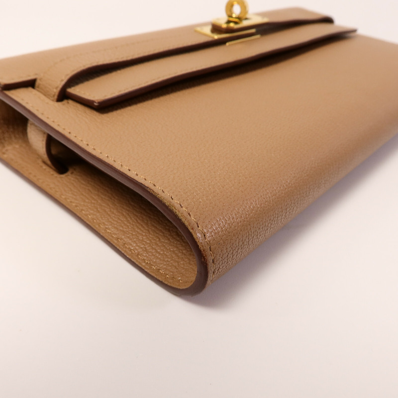 HERMES Chevre皮革Kelly To Go肩背袋Quebracho-10