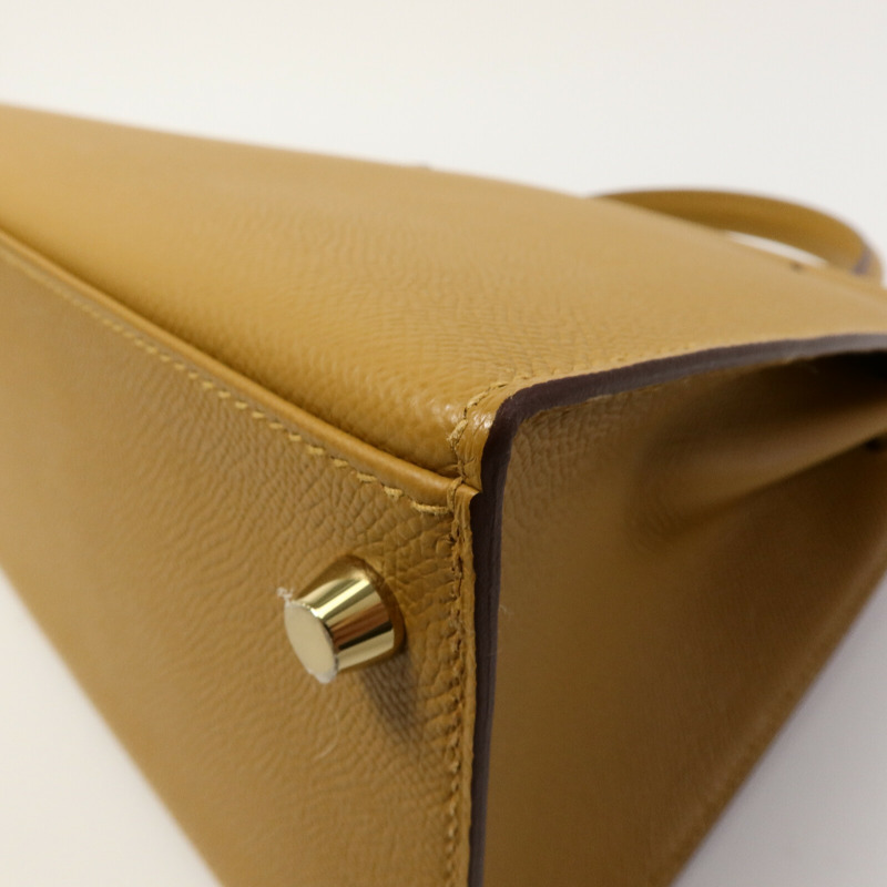 HERMES Epsom皮革Kelly 28手挽肩背兩用袋Sesame-15