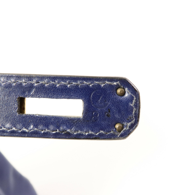 HERMES Box皮革Kelly 32手挽肩背兩用袋Blue-6