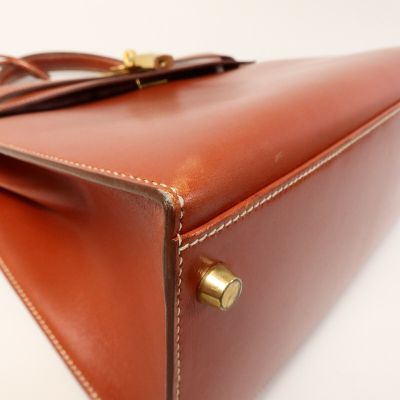 HERMES Box皮革Kelly 32手挽袋-11