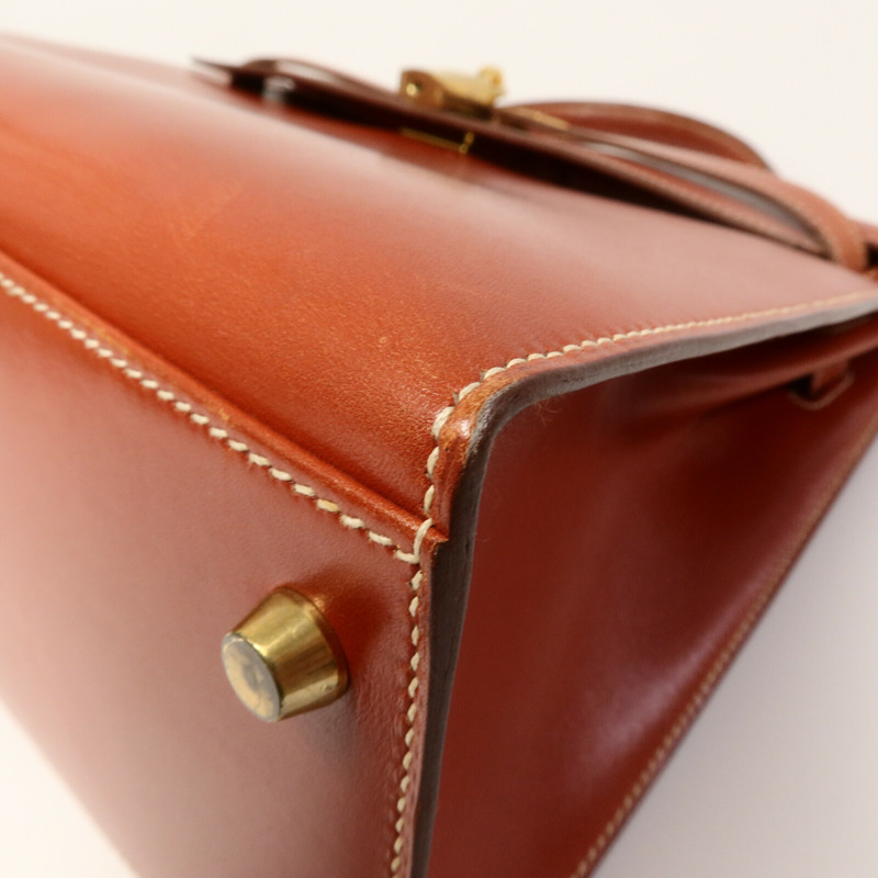 HERMES Box皮革Kelly 32手挽袋-12