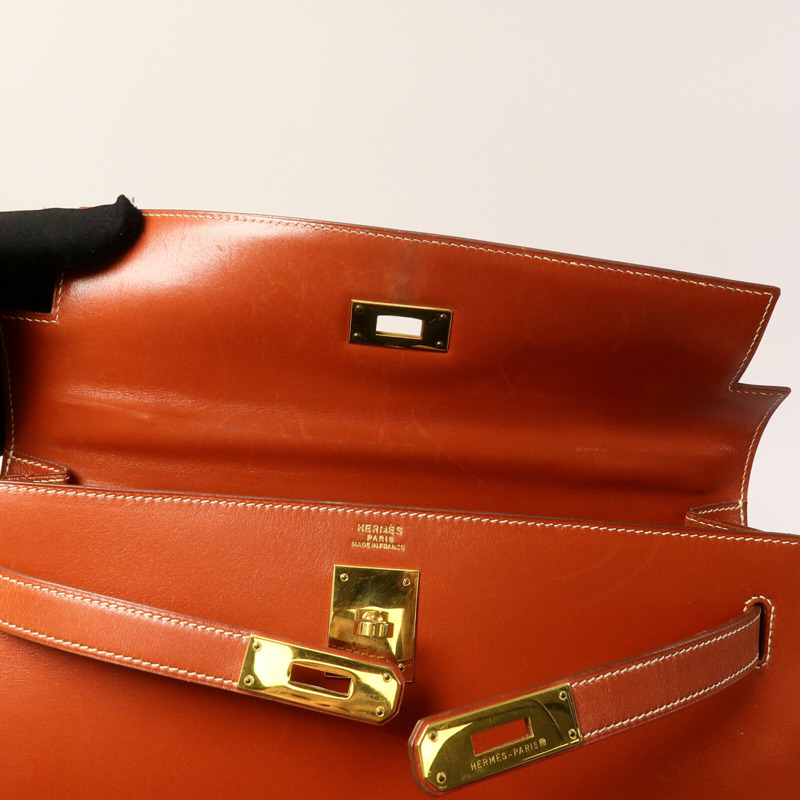 HERMES Box皮革Kelly 32手挽袋-15