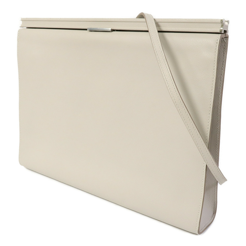 HERMES Evercolor皮革Clic-H 33肩背袋Gris Perle-1
