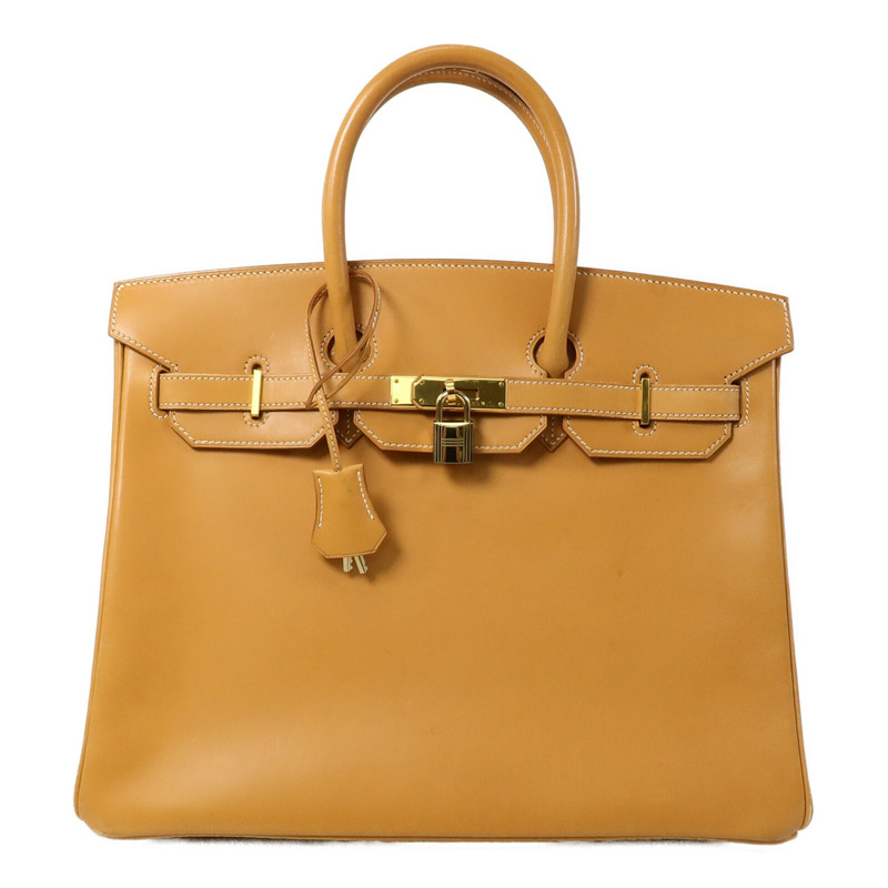 HERMES Gulliver皮革Birkin 35手挽袋Beige-0