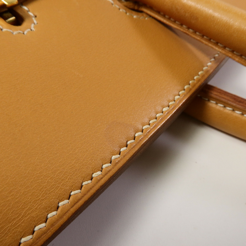 HERMES Gulliver皮革Birkin 35手挽袋Beige-13