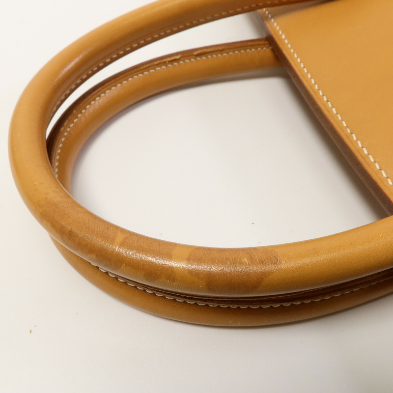 HERMES Gulliver皮革Birkin 35手挽袋Beige-15