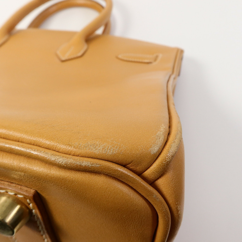 HERMES Gulliver皮革Birkin 35手挽袋Beige-17