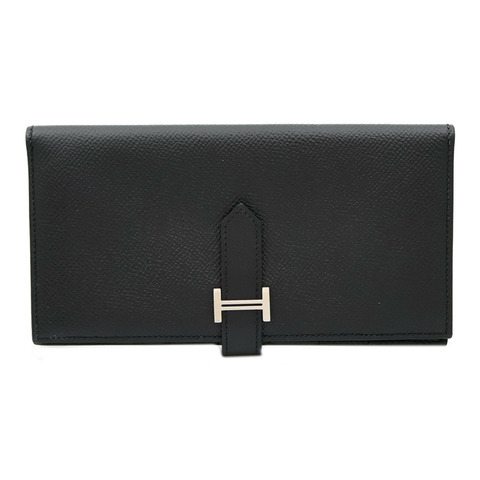 HERMES Epsom皮革Bearn Wallet長錢包Noir