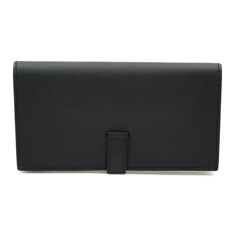 HERMES Epsom皮革Bearn Wallet長錢包Noir-1