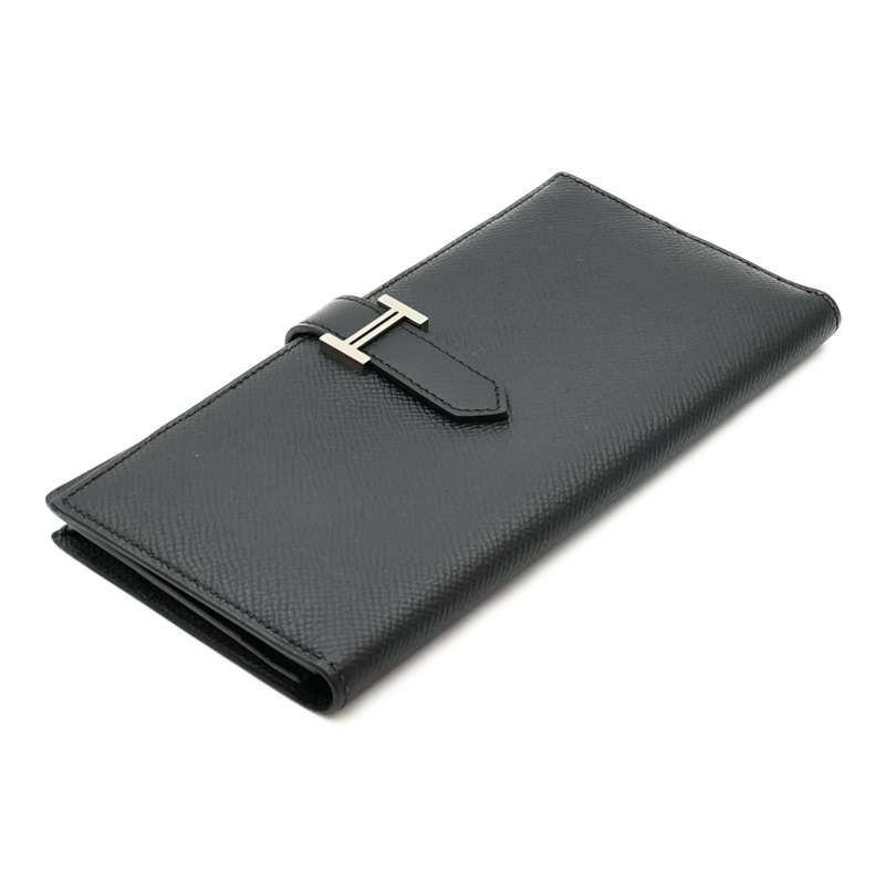 HERMES Epsom皮革Bearn Wallet長錢包Noir-2