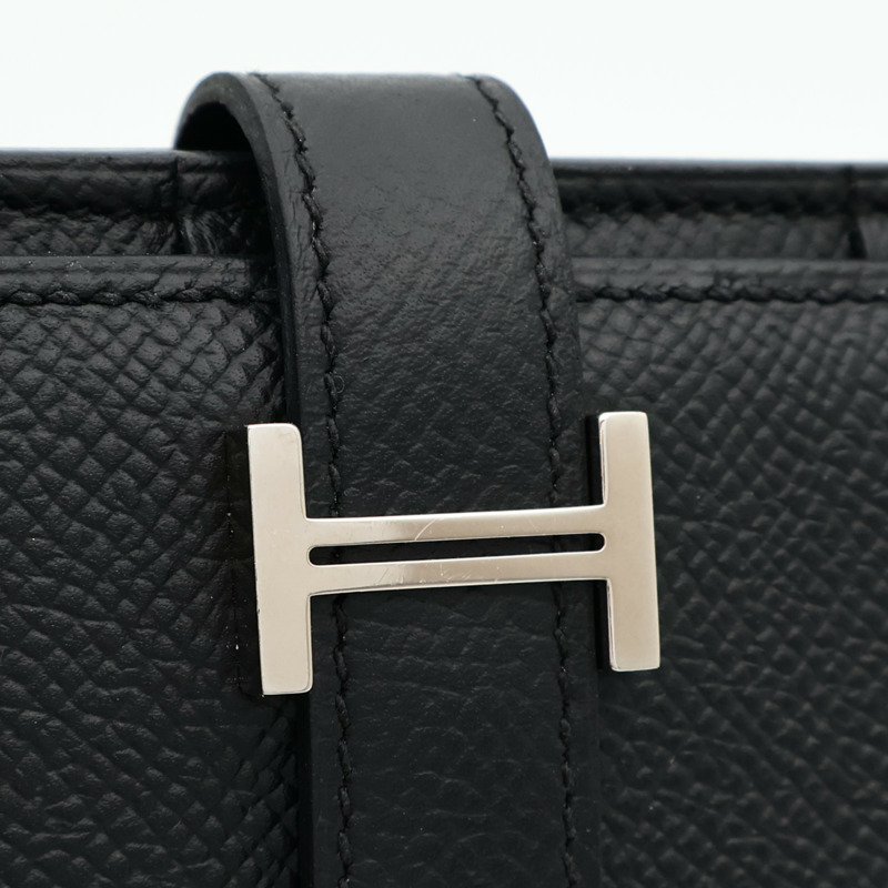 HERMES Epsom皮革Bearn Wallet長錢包Noir-7