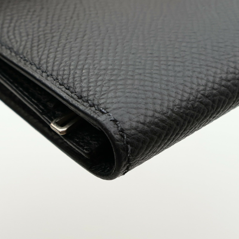 HERMES Epsom皮革Bearn Wallet長錢包Noir-9