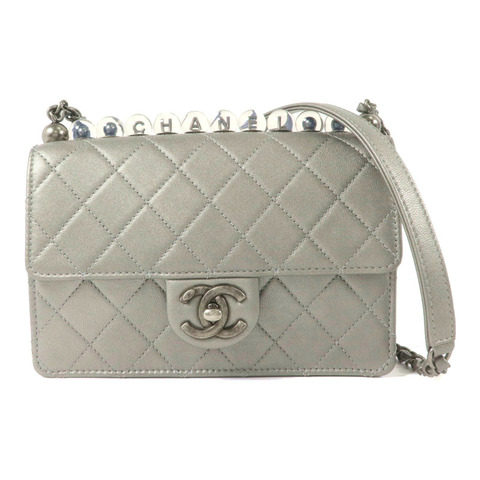 CHANEL 牛皮皮革Matelasse Small Flap Bag鏈帶肩背袋