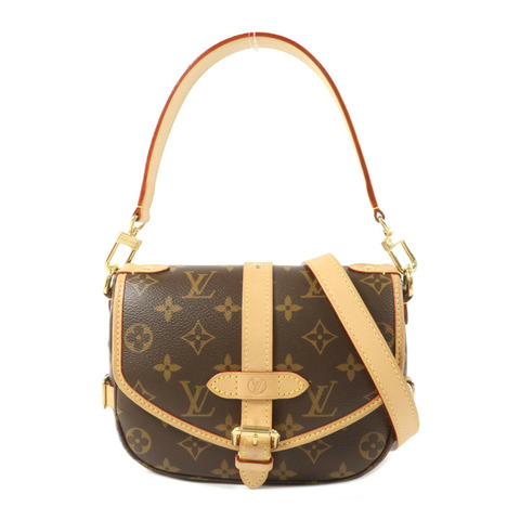 LOUIS VUITTON Monogram Saumur BB金扣手挽肩背兩用袋
