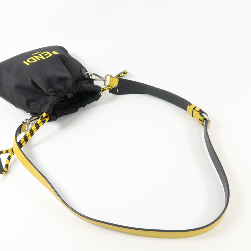 FENDI 尼龍/牛皮皮革Shoulder Bag肩背袋-7