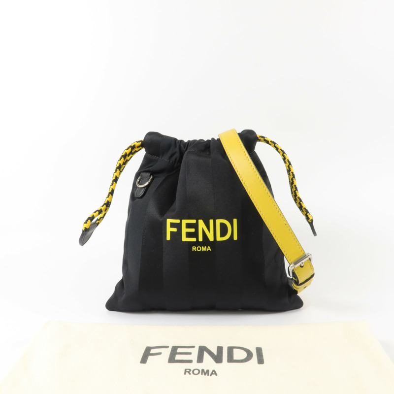 FENDI 尼龍/牛皮皮革Shoulder Bag肩背袋-8