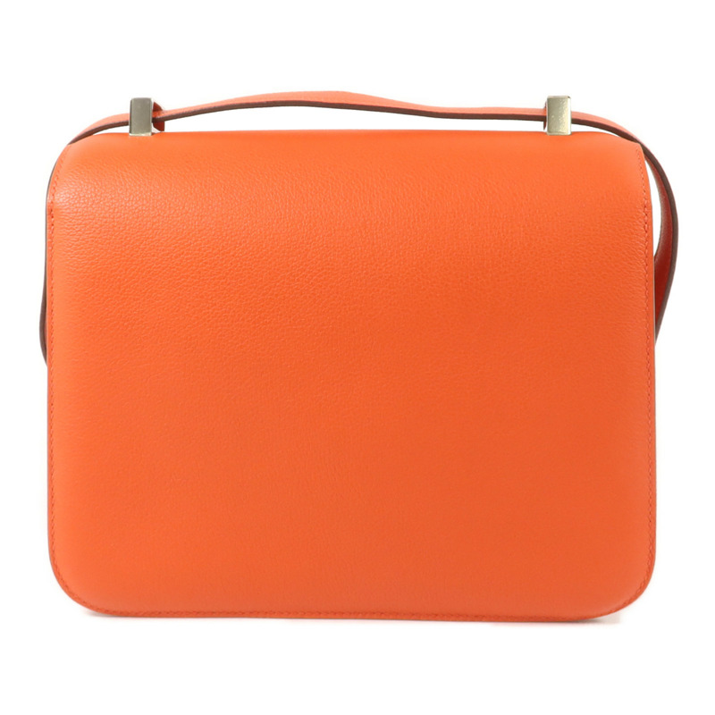 HERMES Evercolor皮革Constance 24肩背袋Feu-1
