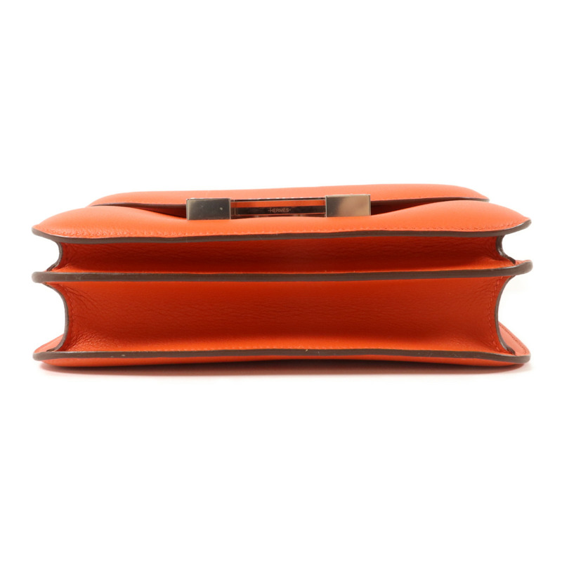 HERMES Evercolor皮革Constance 24肩背袋Feu-3
