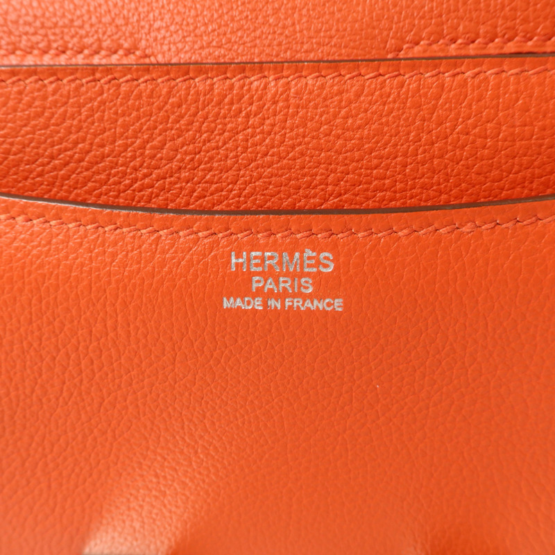 HERMES Evercolor皮革Constance 24肩背袋Feu-5