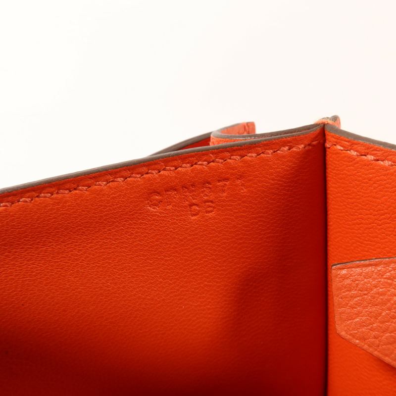 HERMES Evercolor皮革Constance 24肩背袋Feu-6